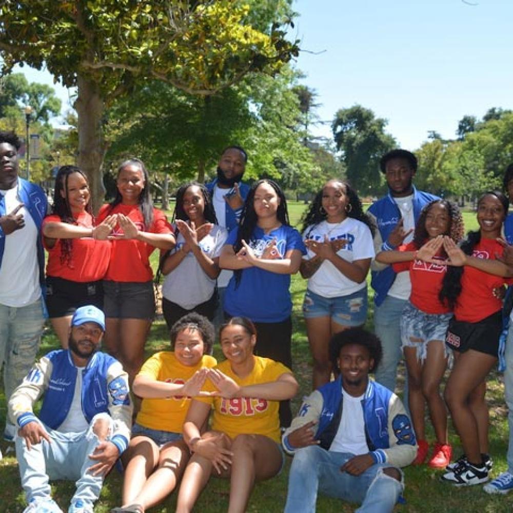 students posing for photo