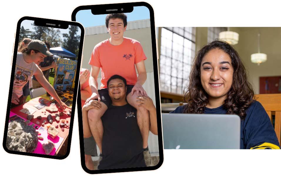 various images of students posing for camera