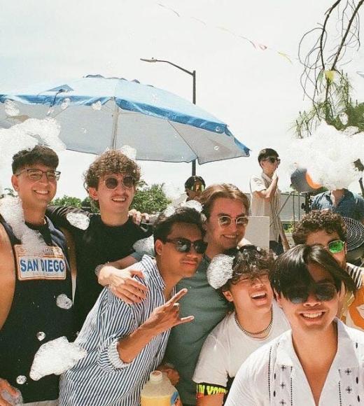 students posing for photo