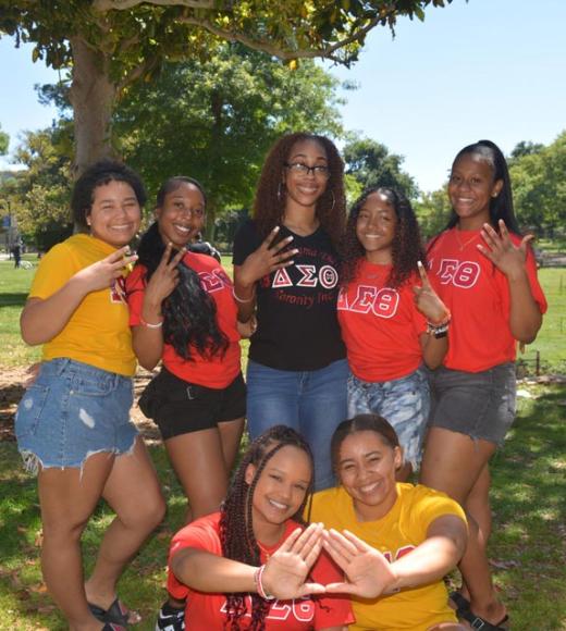 students posing for photo