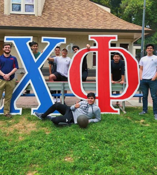 students posing for photo